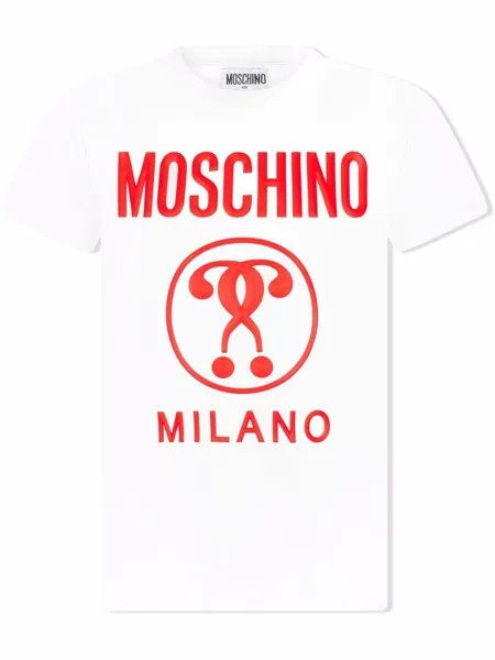 Moschino Kids футболка с логотипом