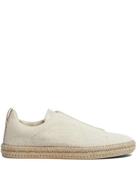 Zegna эспадрильи Triple Stitch, нейтральный цвет