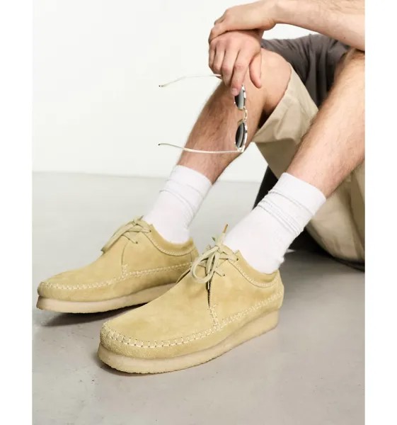 Кленовые замшевые туфли Clarks Originals Weaver