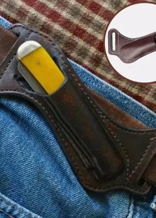 Мужчины EDC Натуральная Кожа Retro Multitool Ремень Оболочка для Buck 110 Waist Ремень Сумка