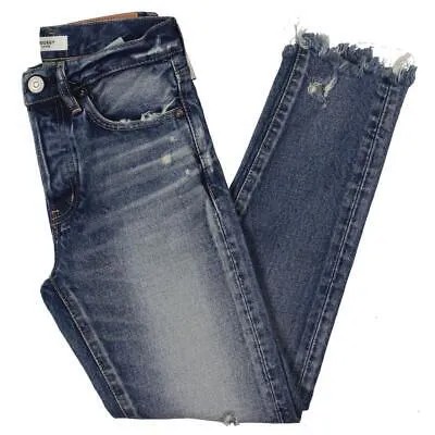 Винтажные женские джинсы Moussy Merry Denim с потертыми краями и зауженными штанинами BHFO 8212