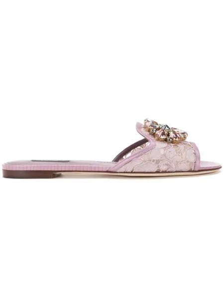 Dolce & Gabbana шлепанцы 'Bianca', розовый
