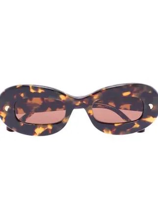 Nanushka солнцезащитные очки в круглой оправе