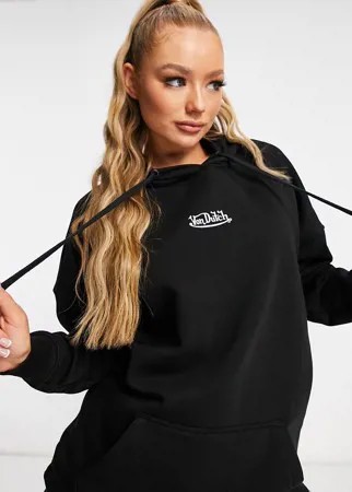 Oversized-худи черного цвета от комплекта Von Dutch-Черный цвет