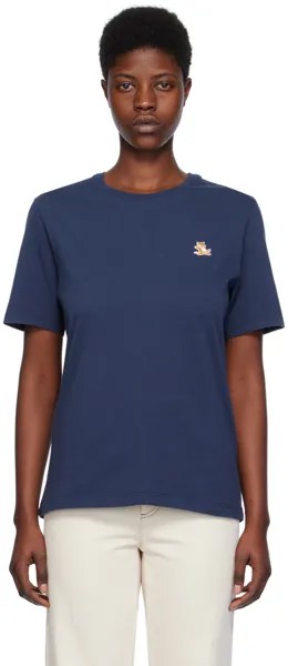 Темно-синяя футболка Chillax Fox Maison Kitsune