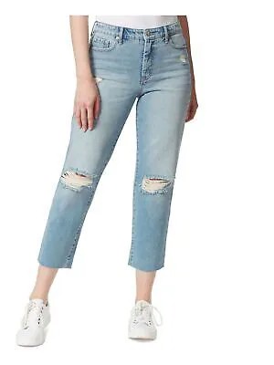 JESSICA SIMPSON Женские синие джинсовые узкие укороченные джинсы с высокой талией и необработанным краем 31