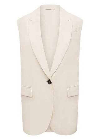 Жилет из вискозы и льна Brunello Cucinelli