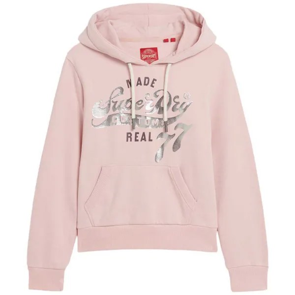 Худи Superdry Reworked Classic Graphic, розовый