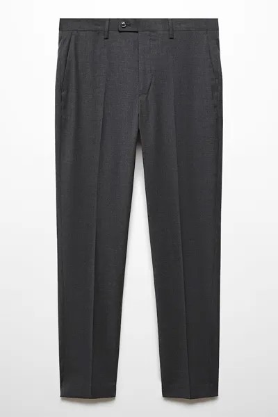 Строгие узкие брюки Монако Mango, серый