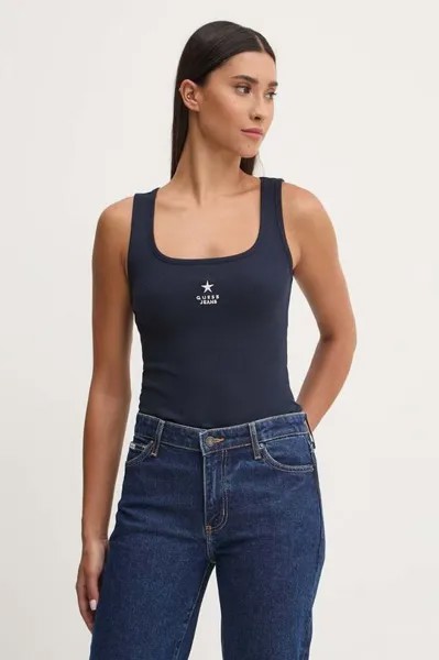 Топ Guess Jeans, темно-синий