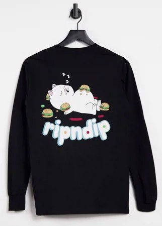 Черный лонгслив RIPNDIP Fat Hungry Baby-Черный цвет