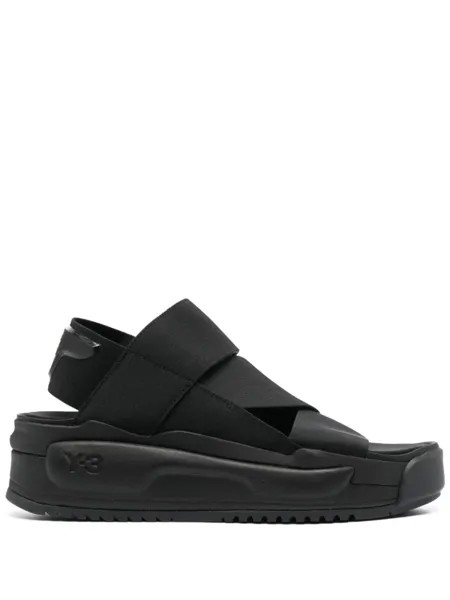 Y-3 сандалии Rivalry с эластичными ремешками, черный