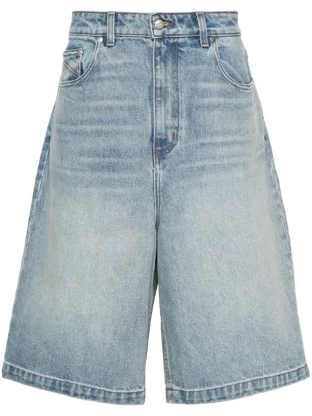 RHUDE джинсовые шорты с низким шаговым швом, синий