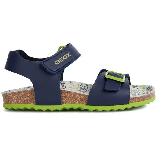 Сандалии GEOX, размер 35, синий, зеленый