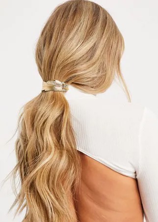 Золотистая заколка для волос в виде листа ASOS DESIGN-Золотой