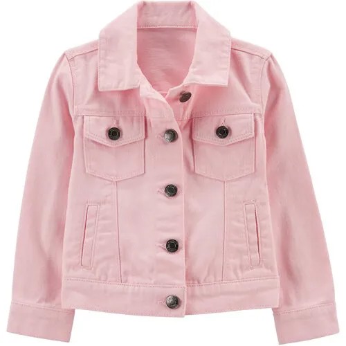 Джинсовая куртка Carter's для девочек, демисезон/лето, размер 24M, розовый