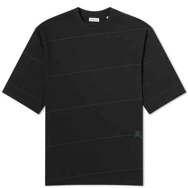 Поло Burberry Diagonal Stripe T-Shirt, черный