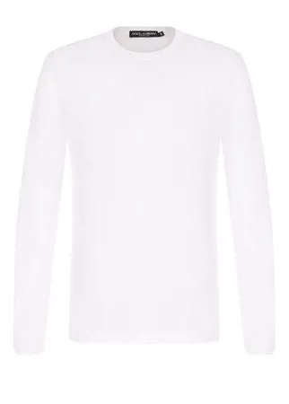 Хлопковый лонгслив с круглым вырезом Dolce & Gabbana