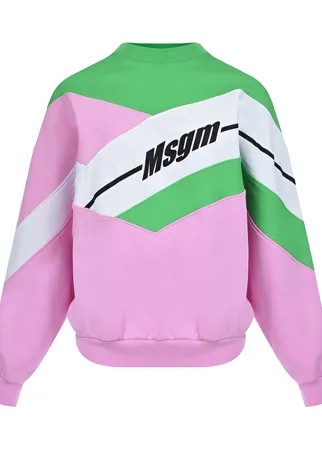 Розовый свитшот с логотипом MSGM
