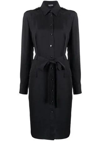 TOM FORD платье-рубашка с поясом