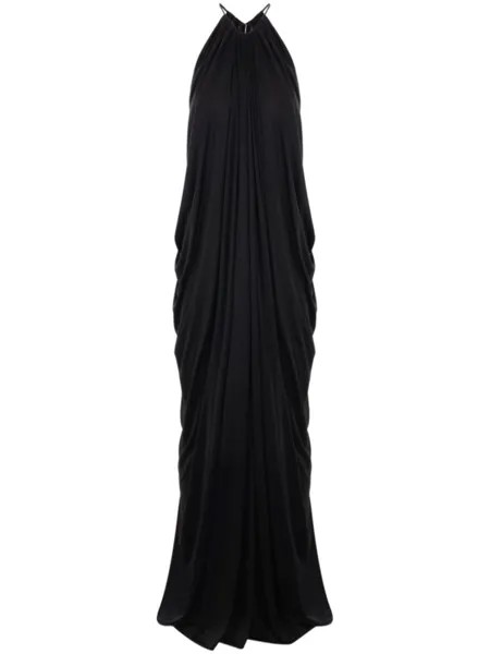 TOM FORD плиссированное макси-платье, черный
