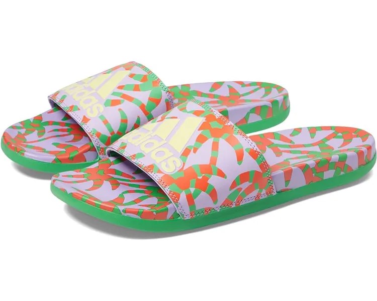 Сандалии Adidas Adilette Comfort Sandals, цвет Purple/Pearl Citrine/Semi Flash Lime