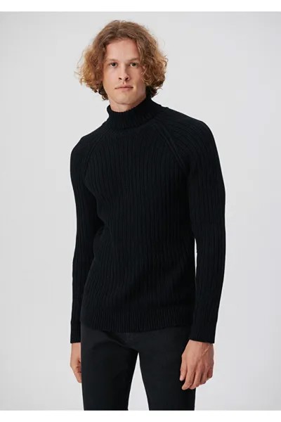 Черный свитер с воротником приталенного кроя Mavi
