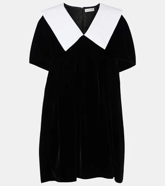 Бархатное мини-платье Nina Ricci, черный
