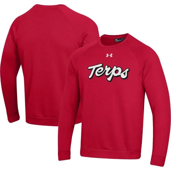 Мужской красный пуловер с надписью Maryland Terrapins Script на весь день Under Armour