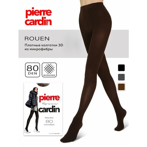 Колготки Pierre Cardin Rouen, 80 den, размер 2, коричневый, бежевый