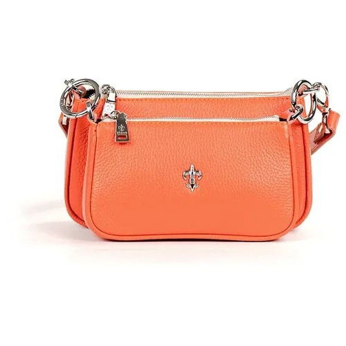 Сумка кросс-боди FIORE BAGS, фактура зернистая, оранжевый