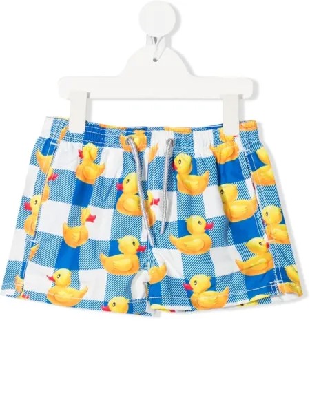 Mc2 Saint Barth Kids плавки-шорты с принтом Ducky
