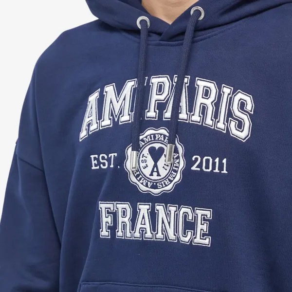 Толстовка с логотипом AMI Paris Varsity, синий