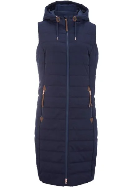 Длинный стеганый жилет John Baner Jeanswear, синий