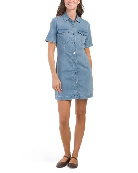 Джинсовое мини-платье 7 For All Mankind, цвет Denim