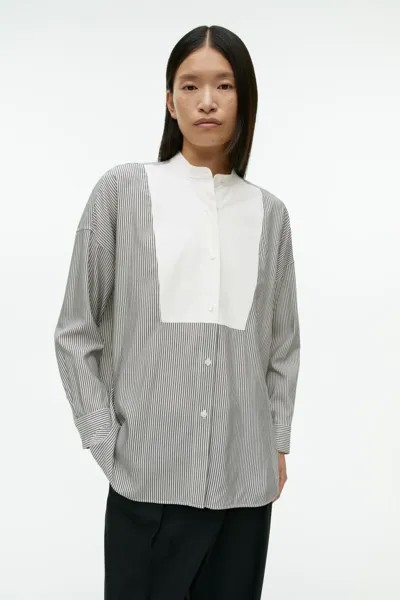 Рубашка-комбинезон контрастного дизайна H&M, белый