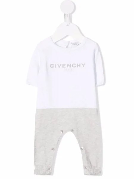 Givenchy Kids ромпер в стиле колор-блок с логотипом