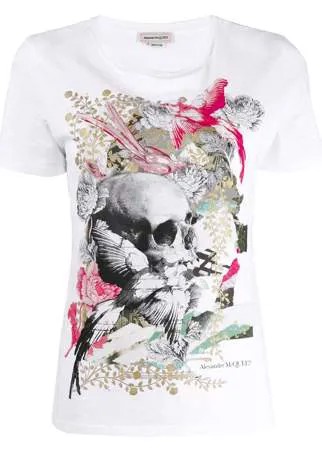 Alexander McQueen футболка Gilded с декором Skull