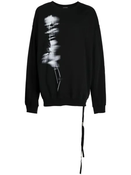 Ann Demeulemeester толстовка с графичным принтом, черный