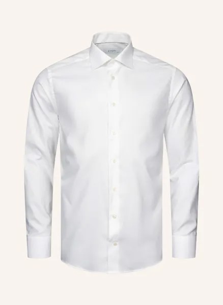 Рубашка узкого кроя из хлопкового тенселя Eton, белый