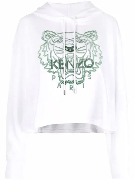 Kenzo Tiger-embroidered cotton hoodie