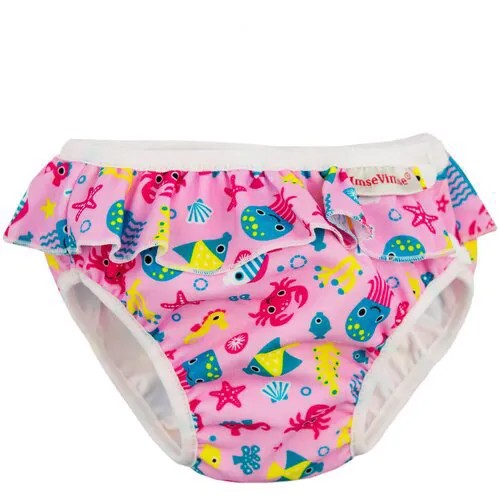 Плавки детские ImseVimse M, 7-10 kg, 6-12 мес., Pink Sea Life Frill