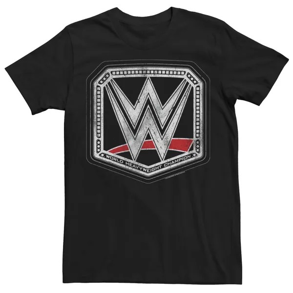 Мужская серебряная футболка с логотипом чемпиона мира WWE в тяжелом весе Licensed Character