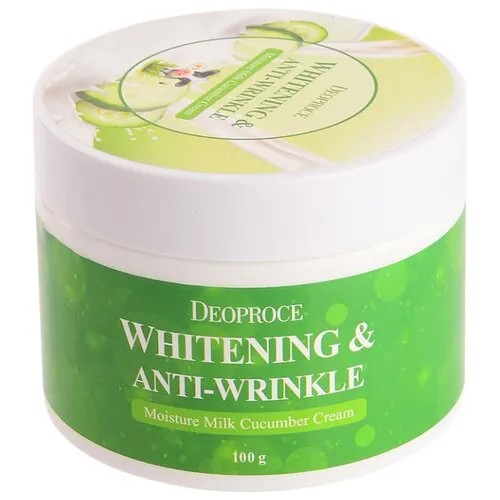 Deoproce Moisture Milk Cucumber Cream Увлажняющий крем для лица с экстрактом огурца, 100 г