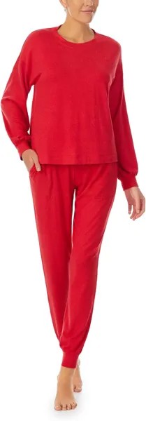 Пижамный комплект с длинными рукавами и джоггерами Sanctuary, цвет Red Marl