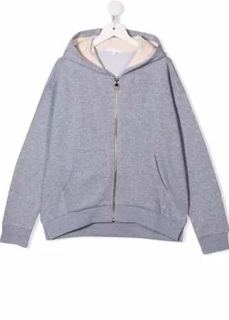 Chloé Kids худи на молнии с вышитым логотипом