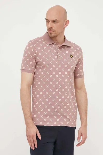 Хлопковая рубашка-поло Lyle & Scott, розовый