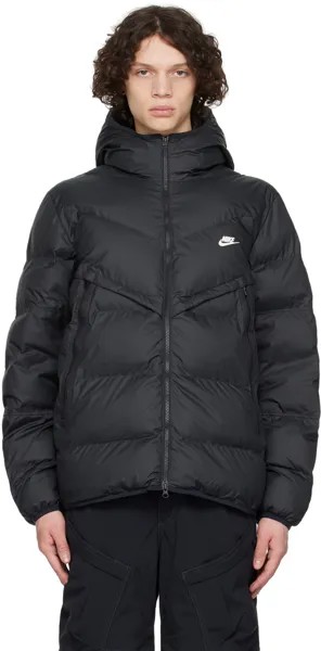Черная куртка-пуховик Windrunner Nike