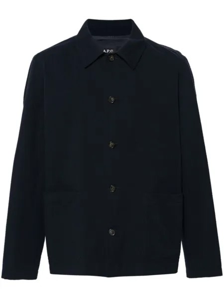 A.P.C. фактурная куртка-рубашка, синий