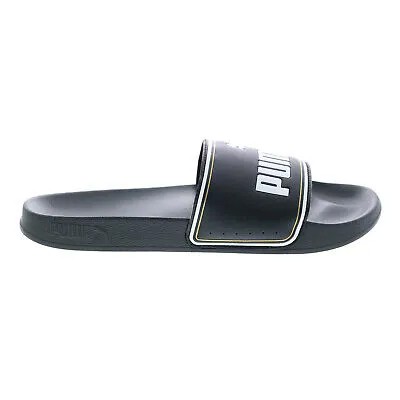 Puma Leadcat FTR 37227601 Мужские черные синтетические шлепанцы без шнурков